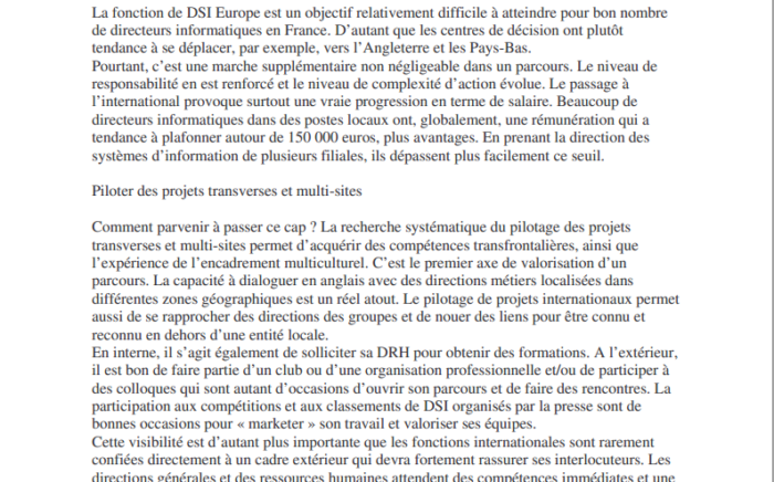 - DSI Europe mode d'emploi : Le Monde Informatique