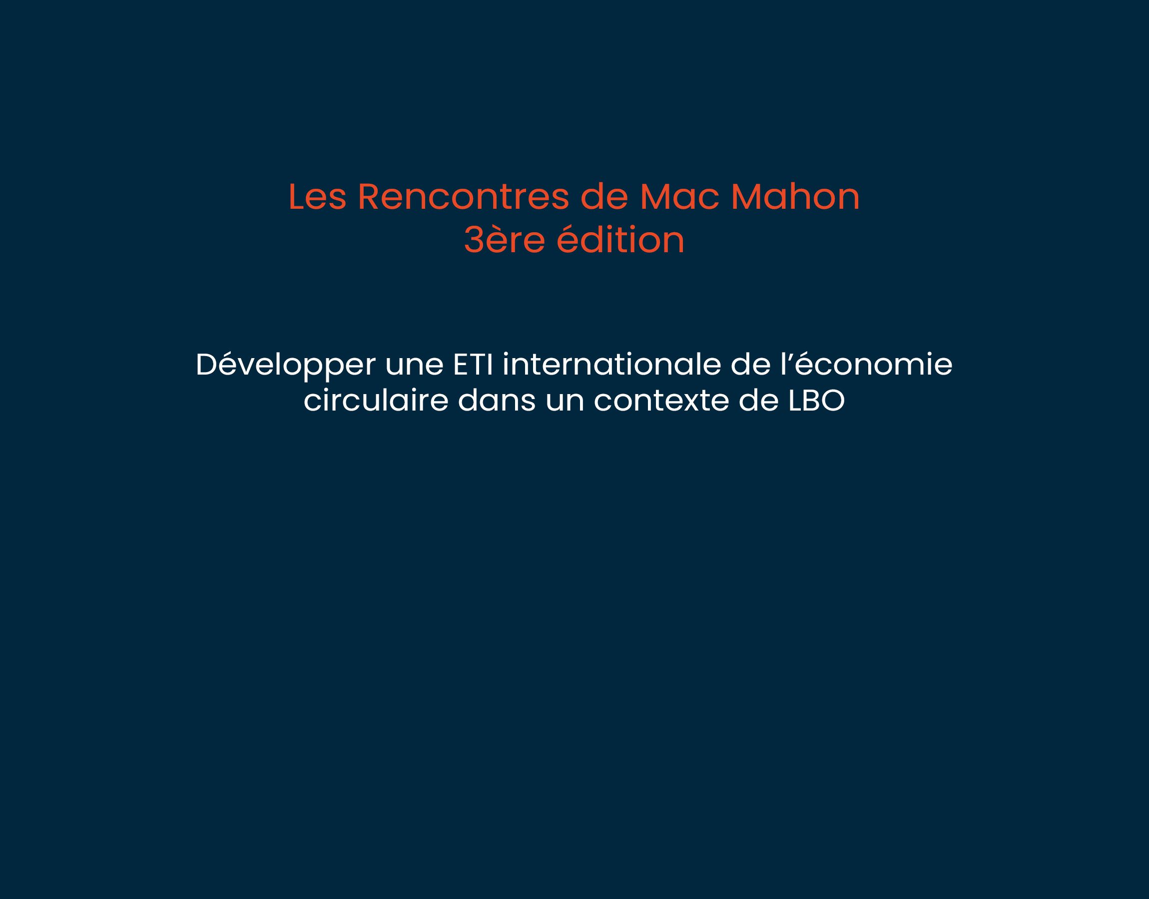 Les Rencontres De Mac Mahon