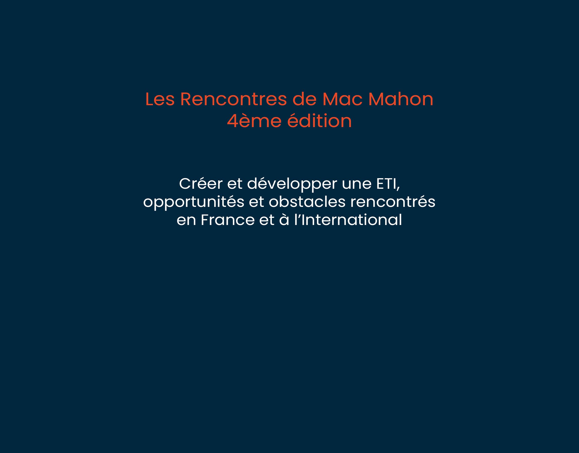 4ème édition “Les Rencontres de Mac Mahon”