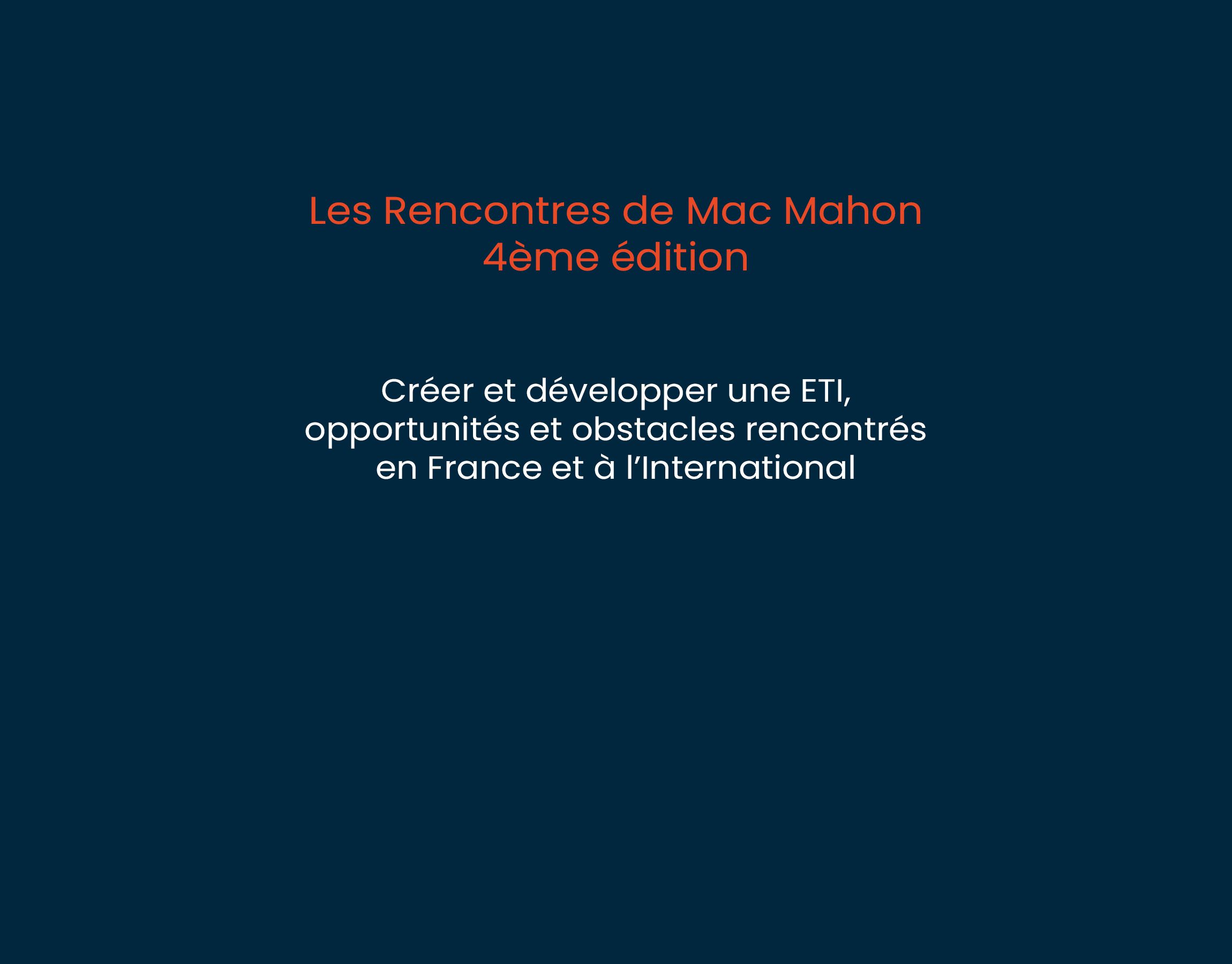 4ème édition “Les Rencontres de Mac Mahon”
